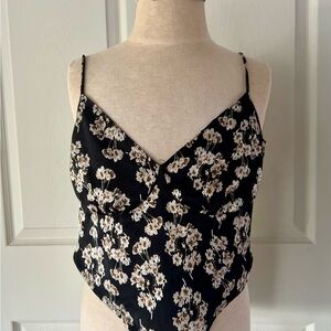 Floral Black Women's Top